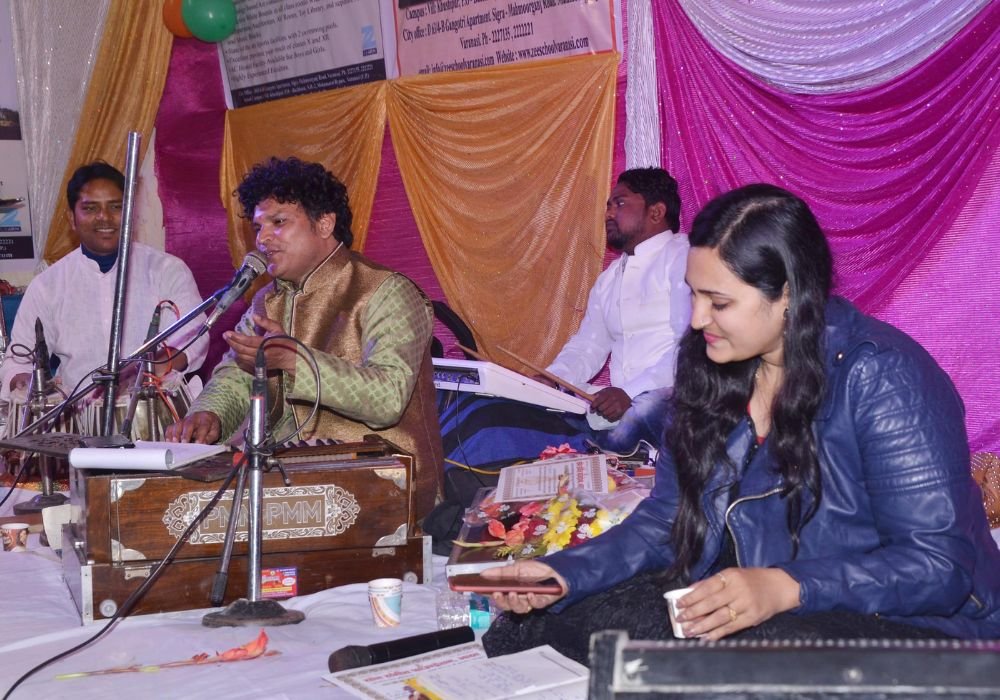 Traditional Bhojpuri folk music performance